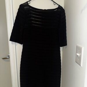 Adrianna Papell Black short Sleeve Dress